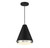 Meridian - M70122MBKPN - One Light Pendant - Matte Black with Polished Nickel