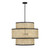 Meridian - M7016MBK - Three Light Pendant - Natural Cane with Matte Black
