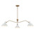 Meridian - M7019WHNB - Three Light Pendant - White with Natural Brass
