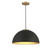 Meridian - M7024MBKNB - One Light Pendant - Matte Black with Natural Brass