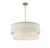 Meridian - M7037NFR - Five Light Pendant - Natural Brass
