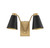 Two Light Wall Sconce (M90076MBKNB)