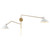 Meridian - M90088WHNB - Two Light Wall Sconce - White with Natural Brass