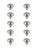 Elegant Lighting - KB2007-NK-10PK - Knob Multipack (Set of 10) - Garlande - Brushed Nickel