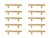 Elegant Lighting - PL400-3-BR-10PK - Bar Pull Multipack (set of 10) - Quinn - Brass