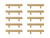 Elegant Lighting - PL402-3-BR-10PK - Bar Pull Multipack (set of 10) - Dior - Brass