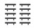 Elegant Lighting - PL402-3-MB-10PK - Bar Pull Multipack (set of 10) - Dior - Matte Black