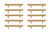Elegant Lighting - PL402-4-BR-10PK - Bar Pull Multipack (set of 10) - Dior - Brass