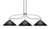 Toltec Lighting - 2936-GPDW-4019 - Three Light Billiard/Island - Monterey - Graphite & Painted Distressed