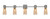 Toltec Lighting - 4825-GP-883 - Five Light Bath Bar - Everleigh - Graphite