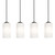 AFX Lighting - LEOP04MBBKLNR4 - Four Light Linear Pendant - Leo - Black