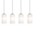 AFX Lighting - LEOP04MBSNLNR4 - Four Light Linear Pendant - Leo - Satin Nickel