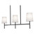 AFX Lighting - ROSP3605CBBK - Three Light Linear Pendant - Rose - Black