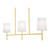 AFX Lighting - ROSP3605CBSB - Three Light Linear Pendant - Rose - Satin Brass