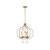 Varaluz - 270P04BK - Four Light Pendant - Barcelona - Brass Kisser