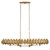 Varaluz - 560N06BK - Six Light Pendant - Petal Reign - Brass Kisser