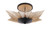 Varaluz - 570S03DBFG - Three Light Semi-Flush Mount - Aristocrat - Dark Bronze / French Gold