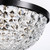 Crystal Baller Three Light Semi-Flush Mount (573S03BLK)