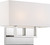 Nuvo Lighting - 60-6718 - Two Light Vanity - Tribeca - Polished Nickel / White Fabric