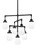 Toltec Lighting - 1239-DG-470 - Seven Light Chandelier - Meridian - Dark Granite