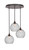 Toltec Lighting - 2183-DG-4350 - Three Light Pendalier - Empire - Dark Granite