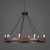 Toltec Lighting - 2710-MBWG - Ten Light Chandelier - Belmont - Matte Black & Painted Wood-look Metal
