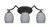 Toltec Lighting - 553-MB-4022 - Three Light Bath Bar - Zilo - Matte Black