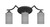 Toltec Lighting - 553-MB-4062 - Three Light Bath Bar - Zilo - Matte Black