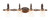 Toltec Lighting - 164-DG-300 - Four Light Bath Bar - Eleganté - Dark Granite