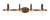 Toltec Lighting - 164-DG-461 - Four Light Bath Bar - Eleganté - Dark Granite