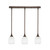 Toltec Lighting - 25-BRZ-615 - Three Light Linear Pendalier - Any - Bronze