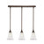 Toltec Lighting - 25-BRZ-721 - Three Light Linear Pendalier - Any - Bronze