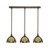 Toltec Lighting - 25-BRZ-9945 - Three Light Linear Pendalier - Any - Bronze