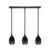 Toltec Lighting - 25-DG-426 - Three Light Linear Pendalier - Any - Dark Granite