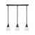 Toltec Lighting - 25-DG-461 - Three Light Linear Pendalier - Any - Dark Granite