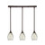 Toltec Lighting - 25-DG-5054 - Three Light Linear Pendalier - Any - Dark Granite