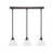 Toltec Lighting - 25-DG-7145 - Three Light Linear Pendalier - Any - Dark Granite