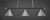 Toltec Lighting - 373-CHMB-420-CH - Three Light Bar - Oxford - Chrome & Matte Black