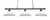 Toltec Lighting - 373-MB-318 - Three Light Bar - Oxford - Matte Black