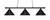 Toltec Lighting - 373-MB-420-MB - Three Light Bar - Oxford - Matte Black