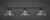 Toltec Lighting - 373-MB-429-CH - Three Light Bar - Oxford - Matte Black