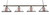 Toltec Lighting - 404-DG-958 - Four Light Bar - Square - Dark Granite