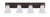 Toltec Lighting - 584-DG-729 - Four Light Bath Bar - Apollo - Dark Granite