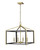 Innovations - 376-4CR-BSB-20 - LED Pendant - Downtown Urban - Black Satin Brass