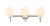 Innovations - 437-3W-SN-W-LED - Three Light Bath Vanity - Satin Nickel