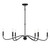 Lighting One E - V6-L1-2220-6-89 - Six Light Chandelier - Jasmine - Matte Black