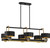 Lighting One E - V6-L1-2924-6-51 - Six Light Linear Chandelier - Chambord - Vintage Black W/ Warm Brass