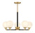 Lighting One E - V6-L1-9605-5-143 - Five Light Chandelier - Dresden - Matte Black w/ Warm Brass