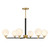 Lighting One E - V6-L1-9606-6-143 - Six Light Chandelier - Dresden - Matte Black w/ Warm Brass