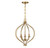 Lighting One E - V6-L7-1297-3-322 - Three Light Pendant - Orchid - Warm Brass